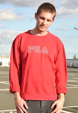 VINTAGE RED FILA JUMPER