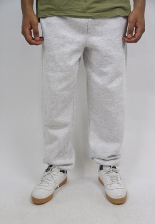 VINTAGE PALE GREY 90'S TRACKSUIT BOTTOMS