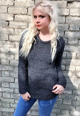 Charcoal Grey Long Chenille Jumper
