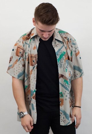 VINTAGE ABSTRACT PATTERN SHIRT