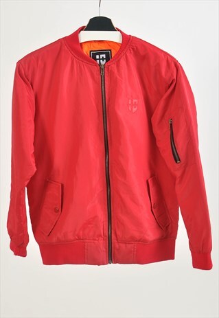 VINTAGE 00S WINDBREAKER BOMBER JACKET IN RED