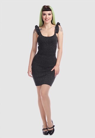 GLITTER ELISABETH SLEEVELESS JUMPER BODYCON DRESS