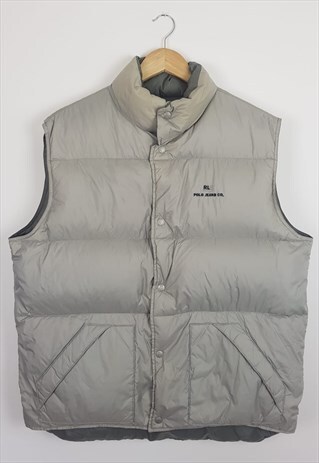VINTAGE POLO RALPH LAUREN PUFFER GILET GREY