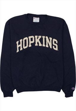 Vintage 90's Champion Sweatshirt Hopkins Crew Neck Navy Blue