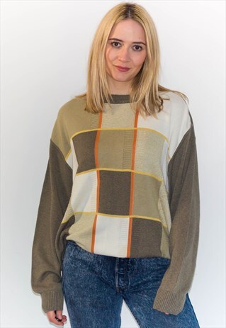 RETRO DESIGNER KNITTED COTTON SWEATER