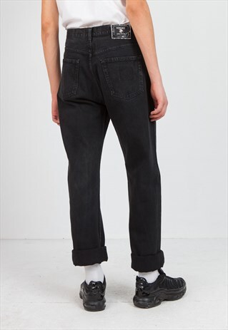 VINTAGE BLACK VERSACE DENIM JEANS