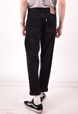 LEVI'S 440 MENS VINTAGE JEANS W32 L31 BLACK 90S