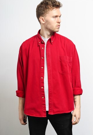 VINTAGE COTTON SHIRT RED
