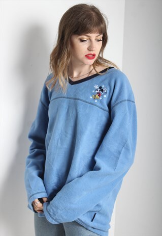 VINTAGE DISNEY MICKEY FLEECE SWEATSHIRT BLUE