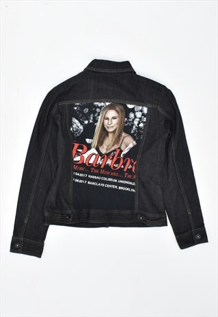 VINTAGE 90'S BARBARA STREISAND DENIM JACKET BLACK