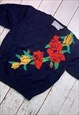 Vintage 1990s 80s knitted short sleeve top jumper