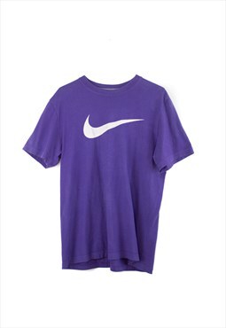 Vintage Nike Logo T-Shirt in Purple M