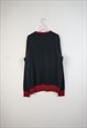 VINTAGE LEVIS SWEATSHIRT STRAUSS IN BLACK M