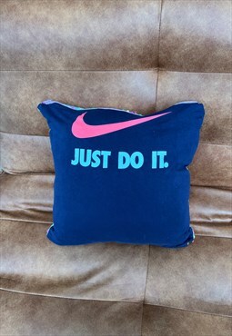 Reworked Nike Sequin Pillow Cushion 
