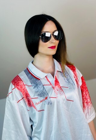 80S RUCANOR FOOTBALL JERSEY GERMANY RED SHIRT WHITE PREMIUM