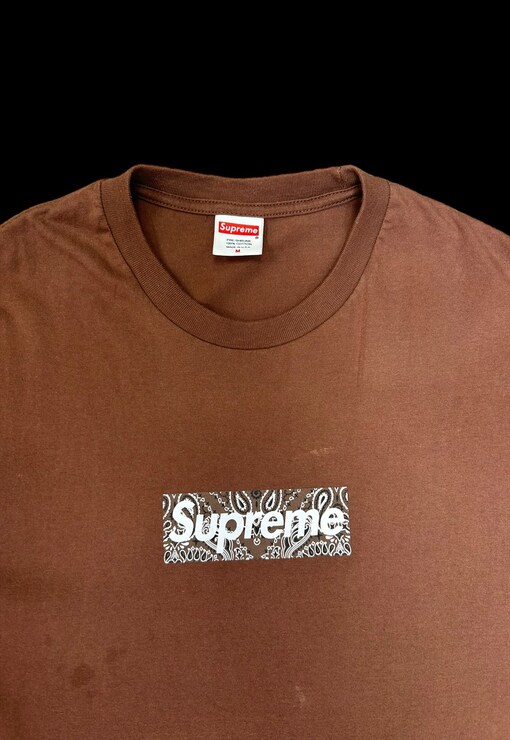 Supreme Bandana Box Logo Tee Brown