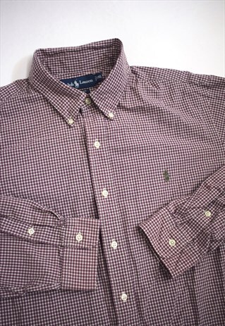 VINTAGE 90S RALPH LAUREN PURPLE CHECK SHIRT