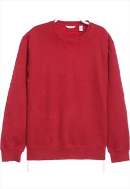 Izod 90's Plain Crewneck Sweatshirt Large Red