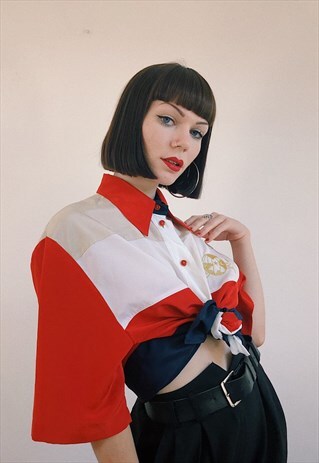 VINTAGE 70S COLOUR BLOCK STRIPE SHIRT