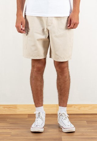 VINTAGE 90'S BEIGE MEN SHORTS