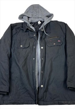 Black full zip up dickies logo embroilery work jacket