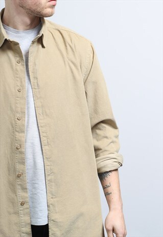 VINTAGE CORDUROY CORD SHIRT BEIGE