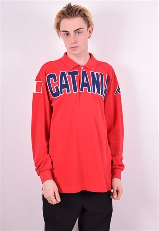 ROBE DI KAPPA MENS VINTAGE POLO SHIRT XL RED 90'S