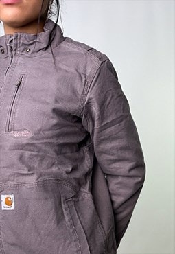 Light Grey Vintage Carhartt Fleece Lined Detroit Jacket