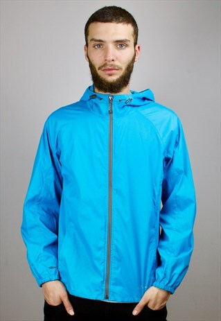 VINTAGE 90S WINDBREAKER JACKET BLUE