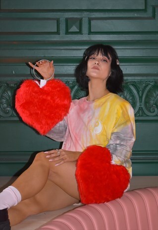 'LOVE STRUCK' HANDMADE RED HEART HANDBAG
