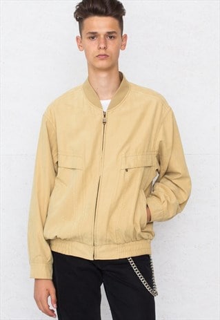 VINTAGE YELLOW BSM BOMBER JACKET
