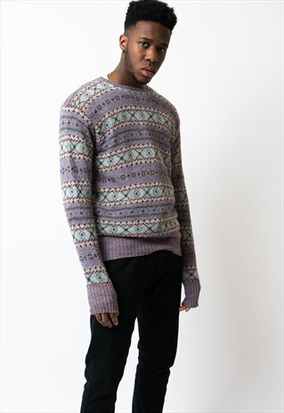 VINTAGE RALPH LAUREN PATTERNED JUMPER