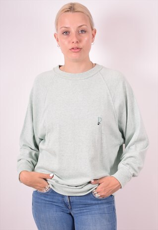 KRIZIA WOMENS VINTAGE JUMPER SWEATER MEDIUM GREEN 90S