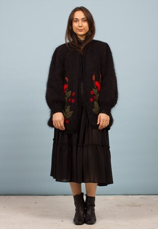 MOHAIR EMBROIDERED CARDIGAN