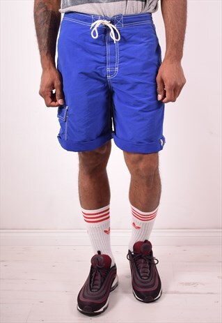 POLO RALPH LAUREN MENS VINTAGE SHORTS SMALL BLUE 90S