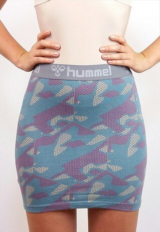 HUMMEL VINTAGE 90'S CAMOUFLAGE STRETCH MINI SKIRT