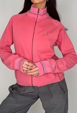 y2k 00s Champion Pink Full Zip Sweat Track Jacket