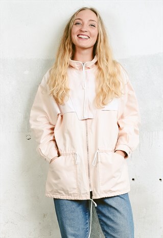 VINTAGE 80S PINK WINDBREAKER JACKET