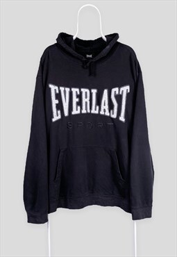 Vintage Everlast Boxing Black Hoodie Spell Out XXXL