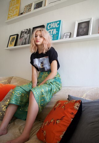WRAP AROUND HAND SEQUINNED MAXI SKIRT
