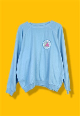 Vintage Poivre Blanc Sweatshirt Embroided logo in Blue L