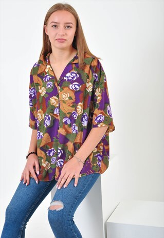 VINTAGE BLOUSE IN FLOWER PRINT