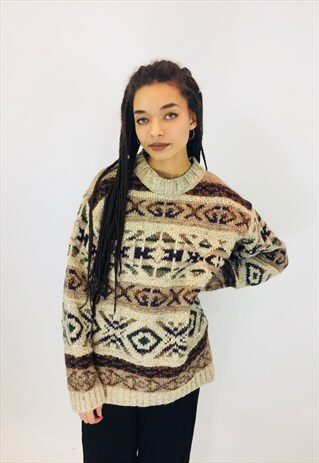 VINTAGE CHUNKY KNITTED JUMPER