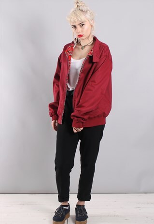 VINTAGE CHECK LINED HARRINGTON JACKET