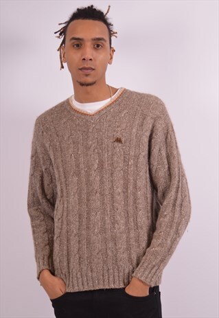 VINTAGE KAPPA JUMPER SWEATER BROWN