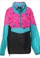 Vintage 1980s Patterned Multi-Colour Raincoat - L