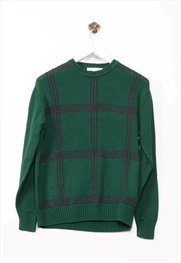Geoffrey Beene Sweater Scottish Pattern Green/Blue