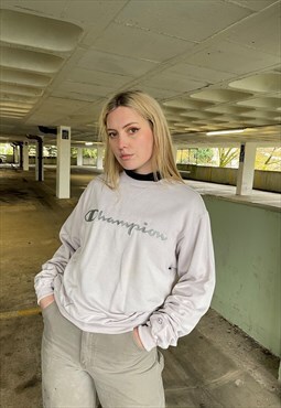 Vintage 90s Champion Embroidered Spellout Sweatshirt