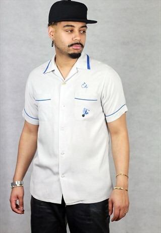 VINTAGE CROWN PRINCE 80S ROCKABILLY BOWLING SHIRT