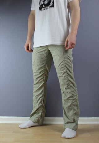 VINTAGE THE NORTH FACE JOGGERS IN BEIGE PRINTED LOGO